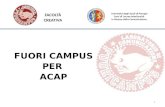 Università degli Studi di Perugia Corsi di Laurea interfacoltà in Scienze della Comunicazione 1 FACOLTÀ CREATIVA FUORI CAMPUS PER ACAP.