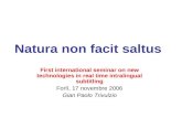 Natura non facit saltus First international seminar on new technologies in real time intralingual subtitling Forlì, 17 novembre 2006 Gian Paolo Trivulzio.