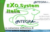 INTEGRA e  E X O System Italia PRESENTA INTEGRA e La soluzione definitiva di integrazione aziendale Relatore : Ing. Marco Orlandi senior.