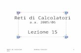 Reti di CalcolatoriAndrea Frosini1 Reti di Calcolatori a.a. 2005/06 Lezione 15.