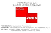 INDAGINE IRES SUL LAVORO VECCHIO E NUOVO AGRICOLTURA (Agricoltura, Forestazione) INDUSTRIA (Metalmeccanica, Edilizia, Industria Agroalimentare, ecc..)