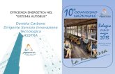 EFFICIENZA ENERGETICA NEL SISTEMA AUTOBUS Daniela Carbone Dirigente Servizio Innovazione Tecnologica ASSTRA.