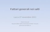 Fattori generali nei salti Lucca 27 novembre 2011 Gianni Cecconi Responsabile Salti in Estensione FIDAL Toscana giannicecconi@tin.it.