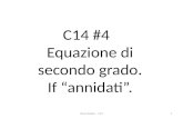 Piero Scotto - C141 C14 #4 Equazione di secondo grado. If annidati.