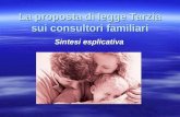 La proposta di legge Tarzia sui consultori familiari Sintesi esplicativa.