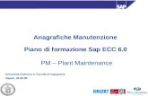 Anagrafiche Manutenzione Piano di formazione Sap ECC 6.0 PM – Plant Maintenance Università Federico II, Facoltà di Ingegneria Napoli, 03.06.09.