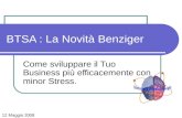BTSA : La Novità Benziger Come sviluppare il Tuo Business più efficacemente con minor Stress. 12 Maggio 2008.