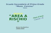 Scuola Secondaria di Primo Grado Mons. Corvino Siano PROGETTO AREA A RISCHIO D i a r i o d i b o r d o C l a s s e I B Anno Scolastico 2008/2009.