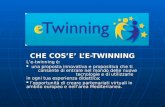 CHE COSE LE-TWINNING Le-twinning è: una proposta innovativa e propositiva che ti consente di entrare nel mondo delle nuove tecnologie e di utilizzarle