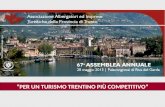 PER UN TURISMO TRENTINO PIÙ COMPETITIVO. Per un turismo trentino più competitivo Palacongressi – Riva del Garda – 28 maggio 2013 Associazione Albergatori.