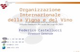 OIV 2012 Organizzazione Intergovernativa istituita mediante lAccordo del 3 aprile 2001 Organizzazione Internazionale della Vigna e del Vino @ +33 1 44.