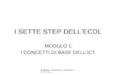 I SETTE STEP DELLECDL MODULO 1 I CONCETTI DI BASE DELLICT.