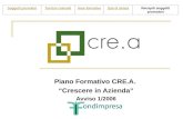Piano Formativo CRE.A. Crescere in Azienda Avviso 1/2006 Soggetti promotoriTerritori coinvoltiAree formativeDati di sintesiRecapiti soggetti promotori.