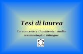 Tesi di laurea Le concerie e lambiente: studio terminologico bilingue.