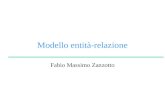 Modello entità-relazione Fabio Massimo Zanzotto. F.M.ZanzottoLinguaggi e Modelli dei Dati e della Conoscenza Facoltà di Lettere e Filosofia University.