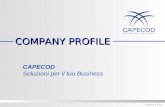 Diritti riservati ® 2007 Capecod Capecod © 2008 CAPECOD Soluzioni per il tuo Business COMPANY PROFILE.