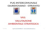 PUG INTERCOMUNALE GIURDIGNANO - OTRANTO VAS: VALUTAZIONE AMBIENTALE STRATEGICA 16/12/20101 Ing. Riccardo BANDELLO - .