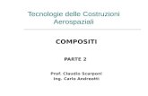 Tecnologie delle Costruzioni Aerospaziali COMPOSITI PARTE 2 Prof. Claudio Scarponi Ing. Carlo Andreotti.