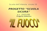 Scuola dellinfanzia circolo 15 PROGETTO SCUOLA SICURA a.s. 2005/06 Progetto didattico.