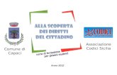 Comune di Capaci Anno 2012 Associazione Codici Sicilia.