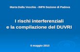 Marta Dalla Vecchia - INFN Sezione di Padova I rischi interferenziali e la compilazione del DUVRI 6 maggio 2010