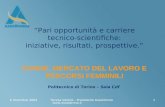 6 dicembre 2004Teresa Valerio - Presidente AssoDonna  1 Pari opportunità e carriere tecnico-scientifiche: iniziative, risultati, prospettive.