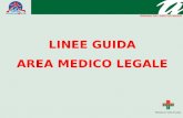 LINEE GUIDA AREA MEDICO LEGALE. Area medico legale Quando si può far riferimento allarea medico legale (o back office) Casi particolarmente complessi.