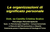 Le organizzazioni di significato personale Dott. sa Camilla Cristina Scalco Psicologa Psicoterapeuta Spec. in Psicotarapia Cognitivo Comportamentale e.