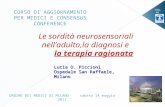 HSR, MI 2011 Le sordità neurosensoriali nelladulto,la diagnosi e la terapia ragionata Lucia O. Piccioni Ospedale San Raffaele, Milano CORSO DI AGGIORNAMENTO.