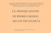 1 LE DISEQUAZIONI DI PRIMO GRADO AD UNINCOGNITA A cura della Prof.ssa Monica Secco, Prof. Roberto Orsaria, Prof.ssa Francesca Ciani.