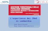Lesperienza dei CReG in Lombardia Dott. Marco Visconti Resp. Sistemi Informativi Co.S.