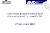 Assemblea programmatica della diabetologia del Lazio AMD SID 27 novembre 2012.