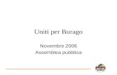 Uniti per Burago Novembre 2006 Assemblea pubblica.