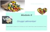 Modulo II Gruppi alimentari Materiale didattico riadattato per Eli Lilly Italia S.p.A. dal Dr. Walter Milano e dalla D.ssa Margherita Comazzi D.ssa Valeria.