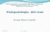 Fisiopatologia del rene 12/06/20131D.sa V. Cutuli D.ssa Vera Cutuli Azienda Ospedaliero –Universitaria Policlinico –V. Emanuele Servizio Patologia Clinica.
