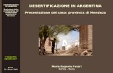 PROGETTO DESERTART DESERTIFICAZIONE IN ARGENTINA Evoluzione della problematica nel nordest della provincia di Mendoza Roma 10 Marzo 200 8 DESERTIFICAZIONE.