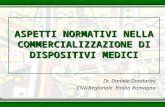 Dr. Daniele Dondarini CNA Regionale Emilia Romagna ASPETTI NORMATIVI NELLA COMMERCIALIZZAZIONE DI DISPOSITIVI MEDICI.