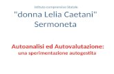 Autoanalisi ed Autovalutazione: una sperimentazione autogestita Istituto comprensivo Statale "donna Lelia Caetani" Sermoneta.