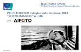 PRIMI RISULTATI Indagine sulle tendenze 2013 PHOTO-IMAGING in Italia Marzo 2013 per.
