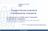 Gruppo Piccola Industria Confindustria Campania Gruppo Piccola Industria Confindustria Campania La finanza e le sfide per il tessuto produttivo campano.