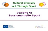 Lezione 6: Sessismo nello Sport Cultural Diversity In & Through Sport.