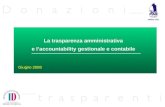 La trasparenza amministrativa e laccountability gestionale e contabile Giugno 2008.