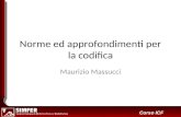 1 Corso ICF Norme ed approfondimenti per la codifica Maurizio Massucci.