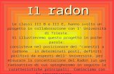 Il radon Le classi III B e III E, hanno svolto un progetto in collaborazione con l' Università di Trieste. Vi illustreremo questo progetto in poche parole: