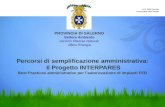Percorsi di semplificazione amministrativa: Il Progetto INTERPARES Best Practices amministrative per lautorizzazione di impianti FER arch. Katja Aversano.