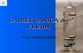 LA MECCANICA dei FLUIDI Prof. Enrico Castello. IDROSTATICA Si occupa delle proprietà dei LIQUIDI IN QUIETE LIQUIDO: Corpo che si trova in un particolare.