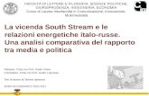 La vicenda South Stream e le relazioni energetiche italo-russe. Una analisi comparativa del rapporto tra media e politica Relatore: Chiar.mo Prof. Paolo.