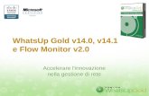 Accelerare l'innovazione nella gestione di rete WhatsUp Gold v14.0, v14.1 e Flow Monitor v2.0.