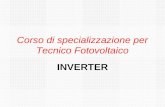 Corso di specializzazione per Tecnico Fotovoltaico INVERTER.