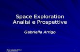 Master Istituzioni e Politiche Spaziali SIOI 2009 1 Space Exploration Analisi e Prospettive Gabriella Arrigo.